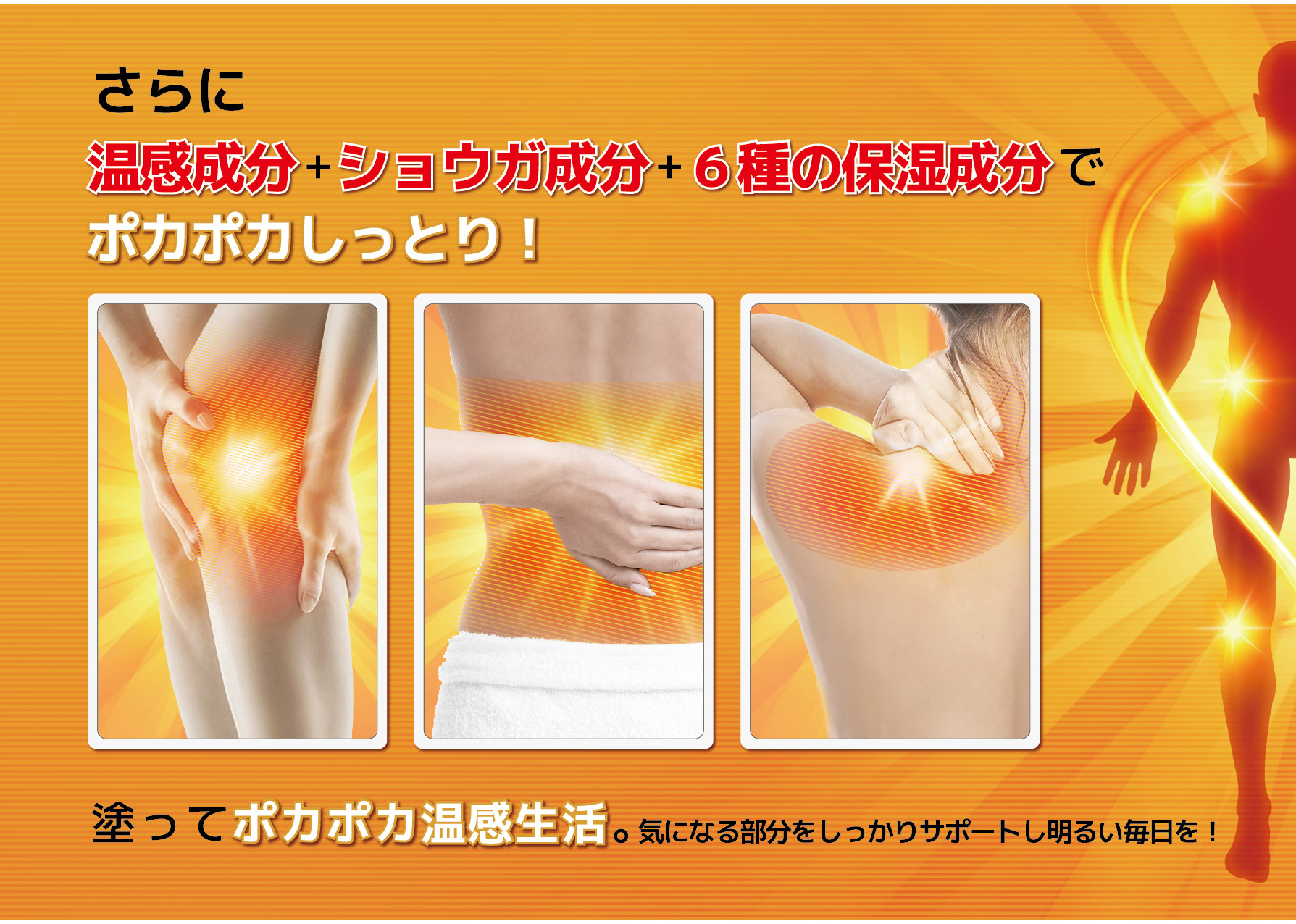 ショウガ成分+保湿成分配合